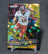 Tyree Wilson Fearless GOLD ICE Prizm Rookie RC 2023 Prizm Draft Picks Card #F-4
