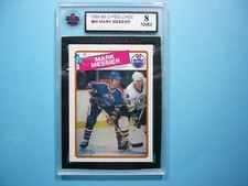 1988/89 O-PEE-CHEE NHL HOCKEY CARD #93 MARK MESSIER KSA 8 NM/MINT SHARP+ OPC