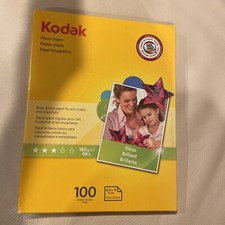 Kodak Photo Paper 100 Sheets Size 8.5 11 Sealed Gloss Brillant