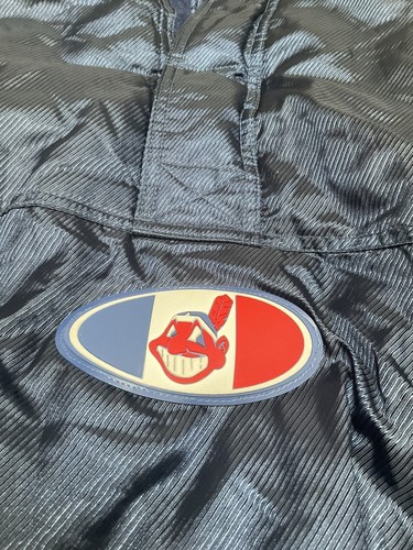VTG 90s MLB Starter Cleveland Indians Chief Wahoo Jacket Men XL Vintage - Picture 2 of 17