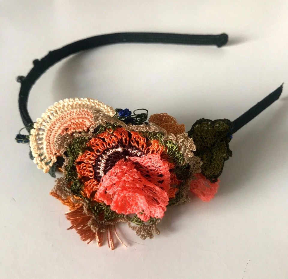 Crochet Hair Piece, Crochet Hair Clip, Blossom Headband, Boho Gift For Girl, Oya - Изображение 2 из 4