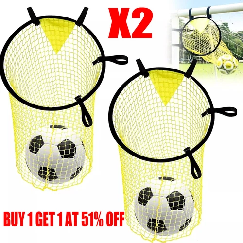 2X Football Net Soccer Top Bins Soccer Target Goal For Kicking Accuracy Training - Picture 1 of 10