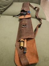 FULL-GRAIN Leather Billiard Pool Cue Case Minimalist Rustic Patina Rugged 2x2