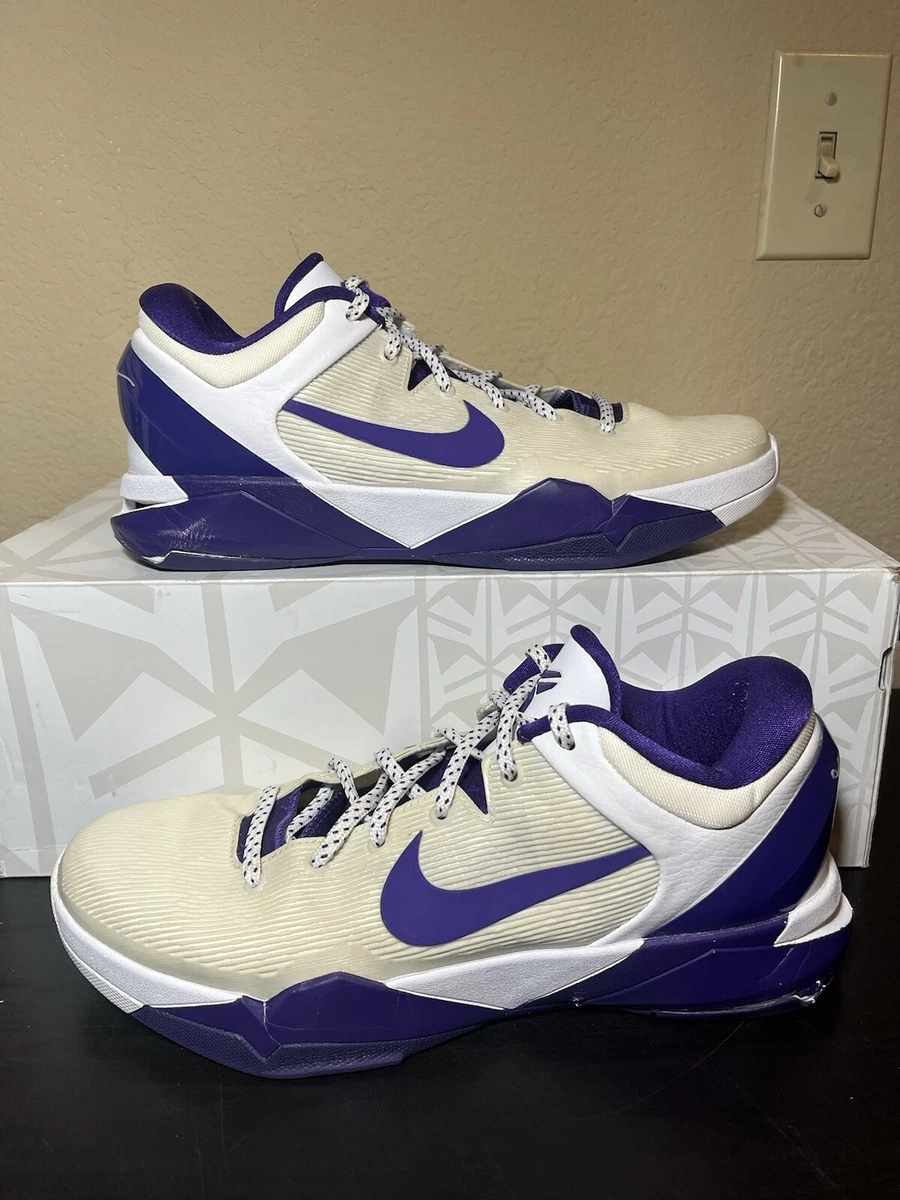 Nike Zoom Kobe 7 System TB White Court Purple for Sale