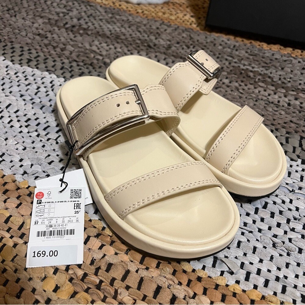 $169 Zara SRPLS Limited Edition Buckle Sandals image 4
