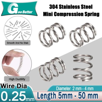 #ad Micro Miniature Small Compression Spring 304 Stainless Steel 0.25mm Wire Diamete $27.26