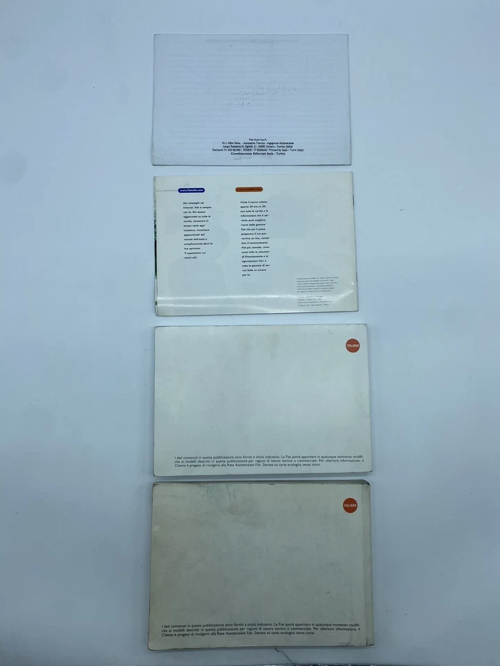 LIBRETTO USO E MANUTENZIONE FIAT STILO ITALIANO 2001 2010 IN BUONO STATO - Immagine 2 di 4