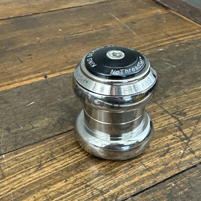 パーツ Chris King Nothreadset 1-1/8 inch Silver Chris King NoThreadSet Tapered Headset (Silver) (1-1/8