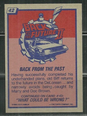 1989 BACK TO THE FUTURE PART II BACK FROM THE PAST #42 | eBay