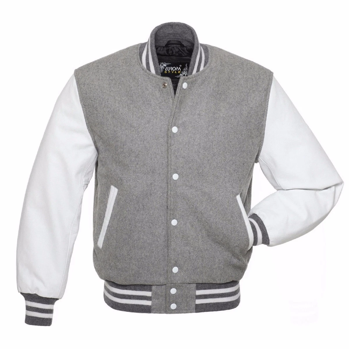 Grey and hotsell white bomber jacket