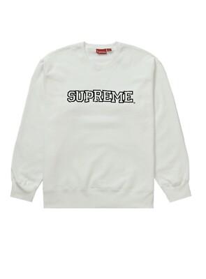 Supreme Shattered Logo Crewneck White Size M | eBay