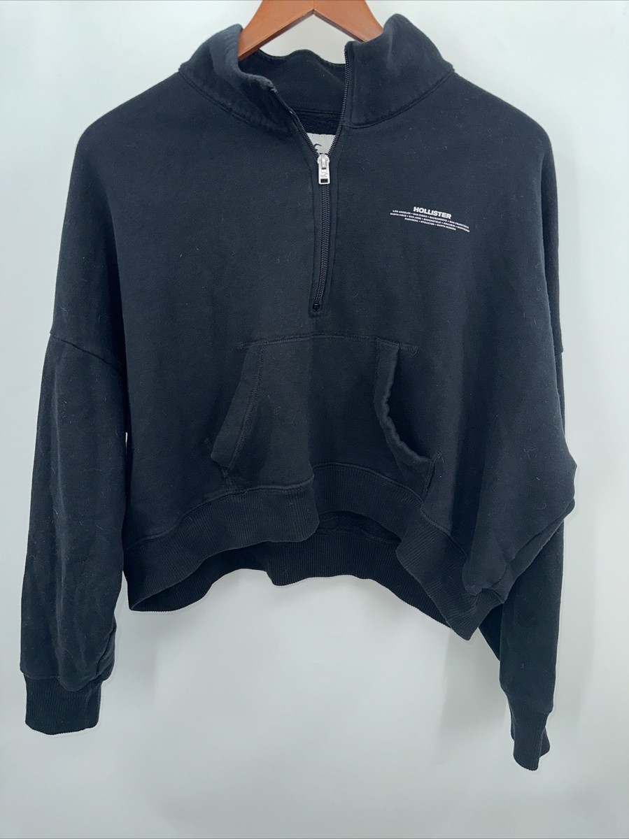 Zip Hollister Cropped Sweater Hollister Cropped 3/4 Zip Sweatshirt - Main Image