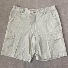 Columbia Shorts Mens 40 Beige Khaki Cargo Casual 10" Inseam 100 Cotton Chino