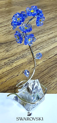   Swarovski Crystal 2025 Florere, Blue Forget - Me - Nots Flower Figurine, NIB