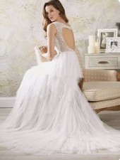 Alfred Angelo Wedding Dress Size 12 Contemporary Fit 1450 Retail Unaltered