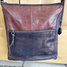 PREOWN-THE SAK~Brown GEN Leather Crossbody Bag~2 Out Pockets~3 Inside~Excellent 