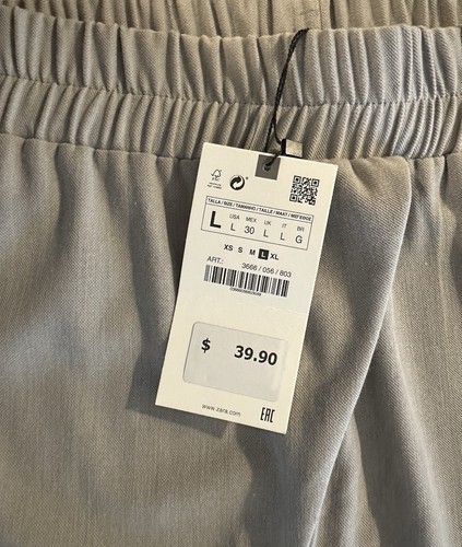 ZARA Women's Dressy Gray Jogger Pants Size Large NWT - Picture 13 of 13