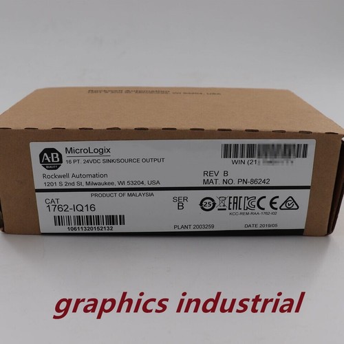 New Factory Sealed A -B 1762-IQ16 SER B MicroLogix 24VDC Input Module In Box