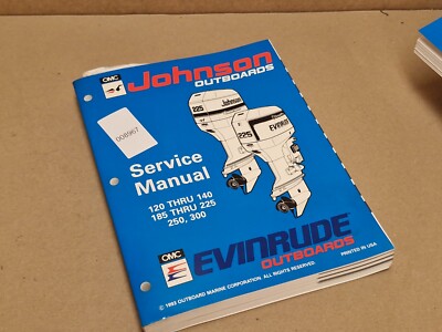 Johnsons Outboards Evinrude 120-140 185-225 250 300 Service Manual 1993 500612