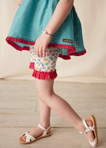 Matilda Jane Girls Enchanted Garden Dawson Floral Ditsy Shorties Shorts Size 6 - Picture 2 of 3