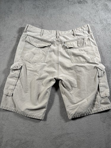 VINTAGE Levis Cargo Shorts Mens 40 Beige Khaki Baggy Fit Skater Surfer Y2K - Picture 3 of 12