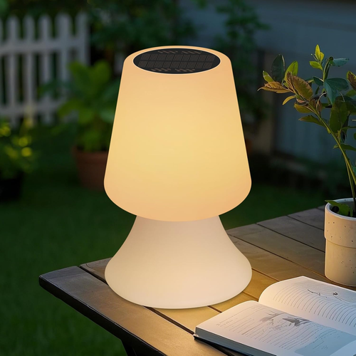 Solar Table Lamp, Cordless Patio Table Lamps, Nightstand Table Light Rechargeabl