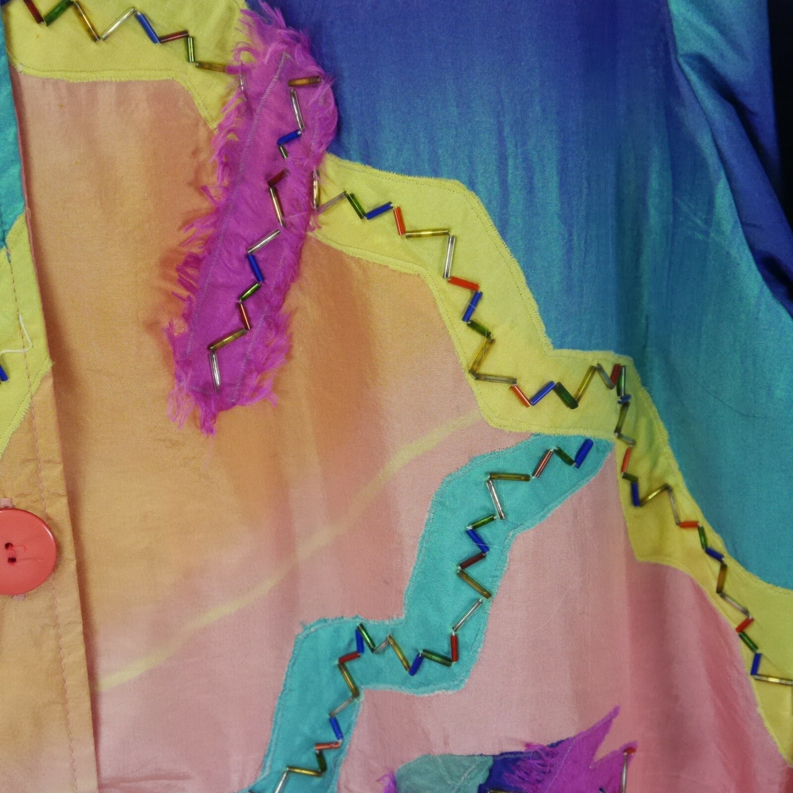 EUC Stephanie Thomas Patchwork Suit Jacket Vintag… - image 6