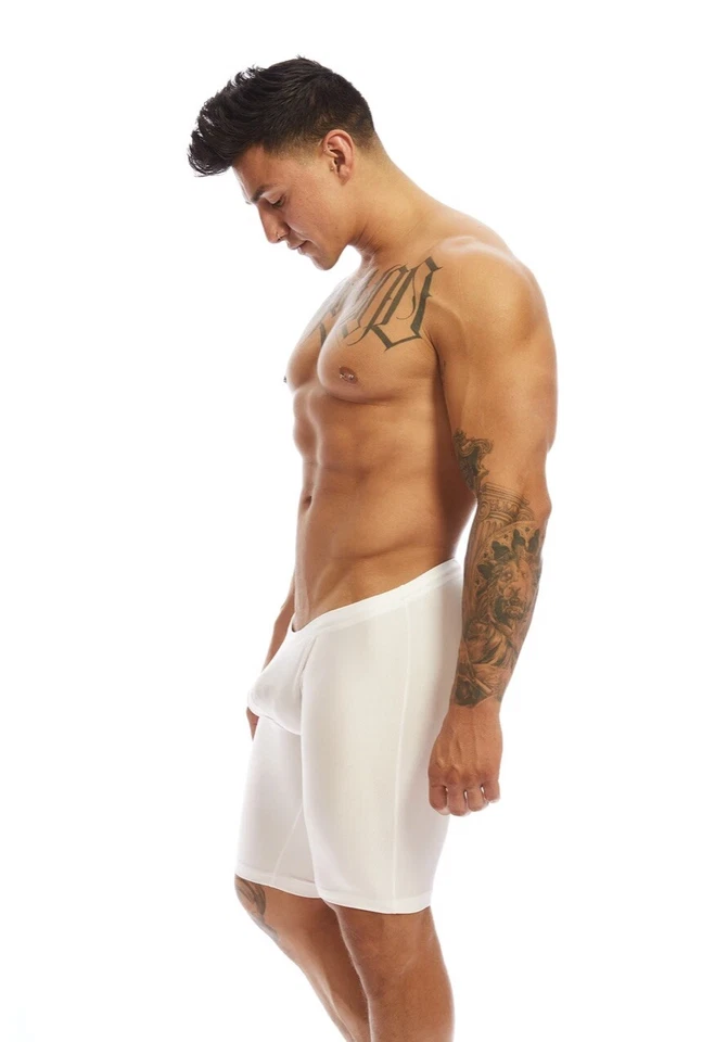 Pantalones Cortos de Compresión Para Hombres N2N Blanco Brillante Orgullo Spandex Nuevos XL Foto 3 de 3