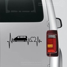 Herzschlag Bus 40cm Autoaufkleber B063 A - Van Caravan Camper Urlaub