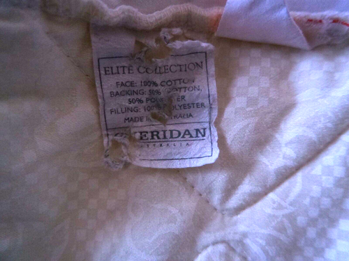 Sheridan Elite Collection Vintage Quilted Ruffled Bedspread Cream King Size - Picture 11 of 14