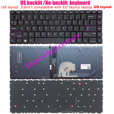 US No-Palmrest Keyboard For HP 440 445 G6 G7,HSN-Q15C HSN-Q17C HSN-Q21C HSN-Q24C
