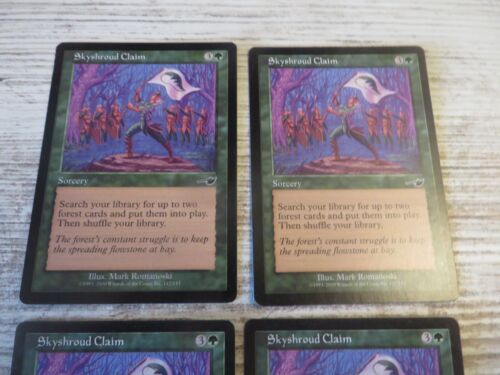 4x Skyshroud Claim - NM/EX - Nemesis - English - OOP MTG Dual Land Search - Imagen 2 de 4