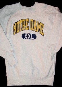 notre dame champion reverse weave sweatshirt