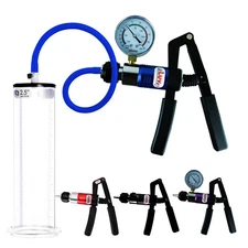 LeLuv Primo Pro+ Penis Pump - Wide Flange Cylinder 10 Sizes  - Vacuum or Inflate