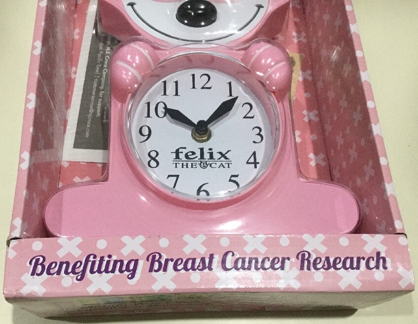 FELIX THE CAT 3D MOTION WALL CLOCK PINK CERTIFICATE OF