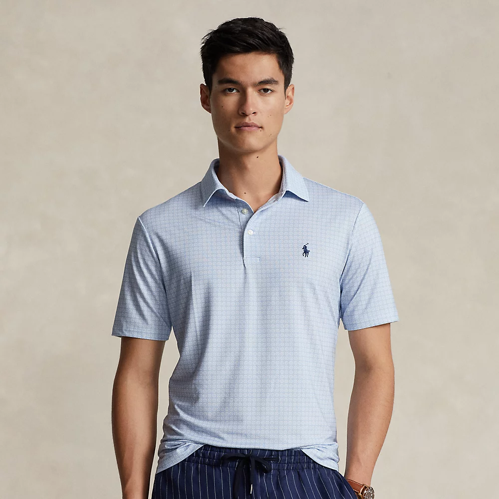 NWT Polo Ralph Lauren Big Tall Blue OCTO FOULARD Performance Shirt