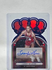 2022-23 Panini Crown Royale Basketball Lenny Wilkens Pink Auto /75