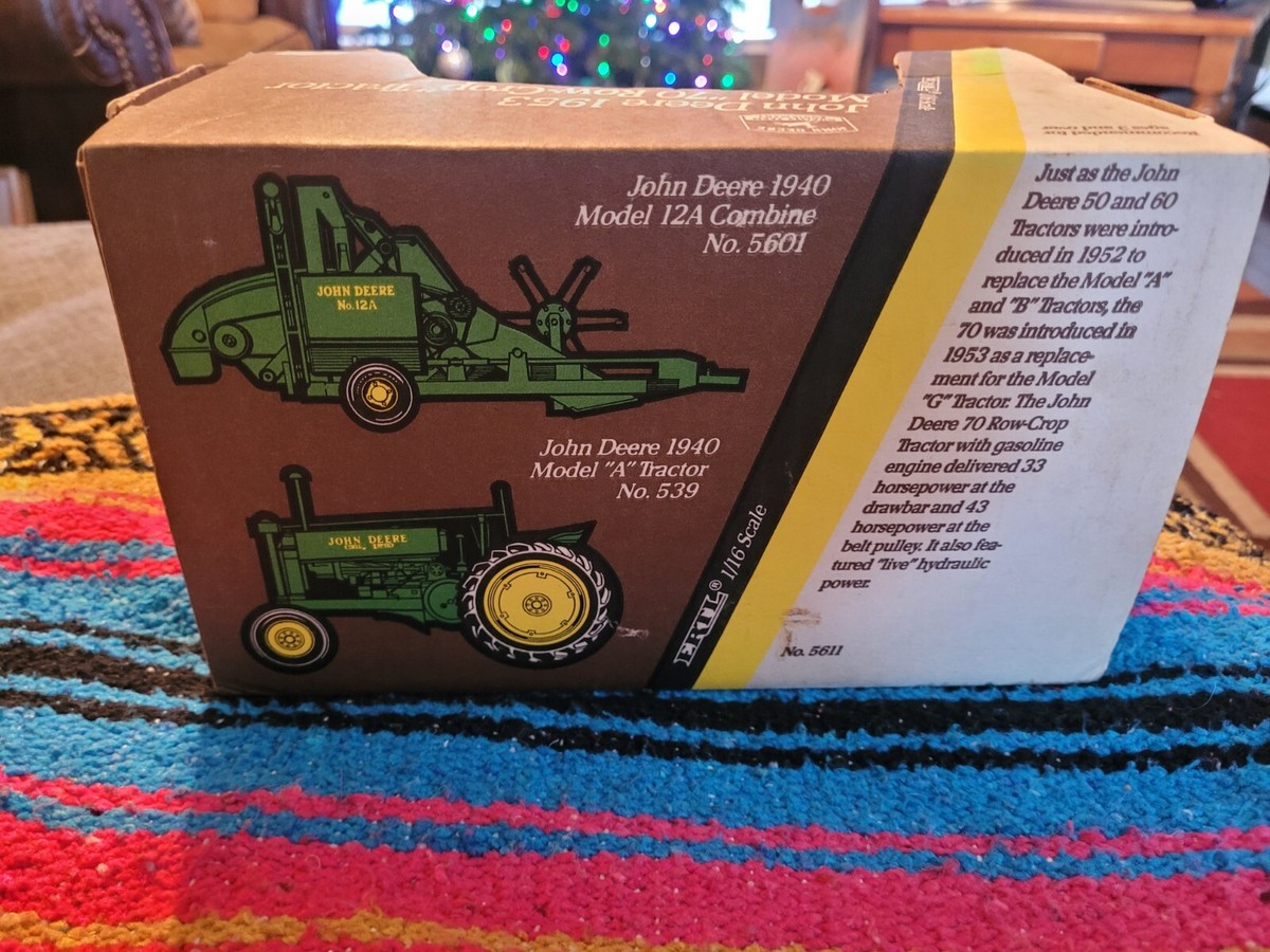 1991 ERTL 5611 1/16 SCALE JOHN DEERE 1953 MODEL 70 ROW CROP GREEN