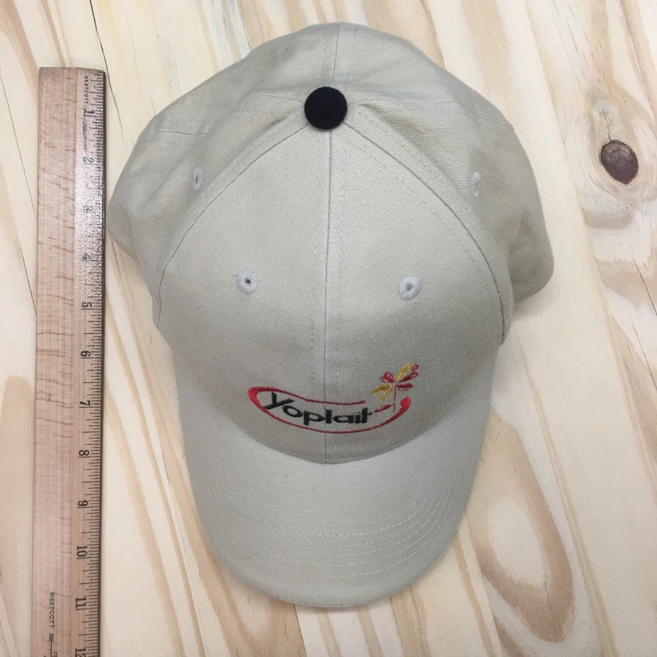 Yoplait Pacific Headwear Baseball Hat Mens Beige OS Adjustable Embroidered Logo - Image 4 of 4