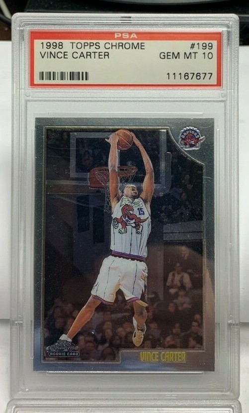 Vince Carter 1998-99 Topps Chrome RC Rookie Card #199