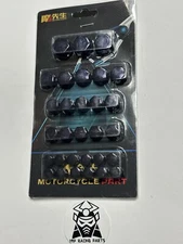 SCOOTER MOTORCYCLE 30PCS SCREW CAP COVER BLACK