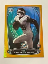 2014 Bowman Football Orange Border #/299 - Damien Williams RC - Dolphins