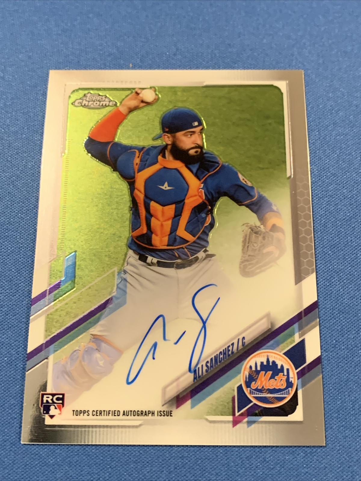 2021 Topps Chrome - Rookie Autographs #RA-ALS Ali Sanchez (AU, RC) NY Mets