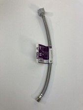 16 INCH Flexible Toilet Supply Water Line, 3/8  COMP x 7/8" BC, Stainless Steel.