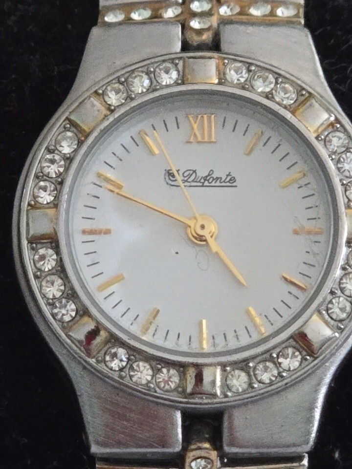 Vintage Dufonte Lucien Piccard Ladies Two Tone Watch 
