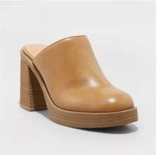 🐻 Women's Tess Platform Mule Heels - Universal Thread Tan 11
