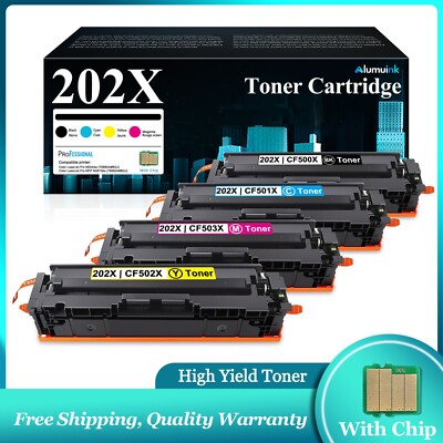 4-Pack HP 202X CF500X Toner (Black Cyan Yellow Magenta) for MFP M281 M254