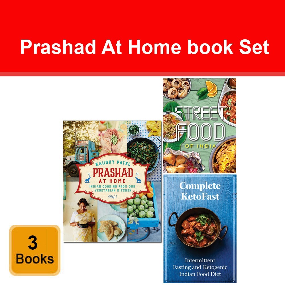 Prashad At Home, Complete KetoFast, Fresh & Easy Indian Street Food 3 Books Set