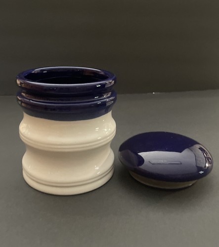 Ceramic Tea Container Cobart Blue And Cream - Picture 7 of 10