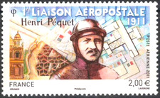 TIMBRE FRANCE Poste Aérienne 2011 n° 74 ** Henri Péquet LIASON AEROPOSTALE (pl)